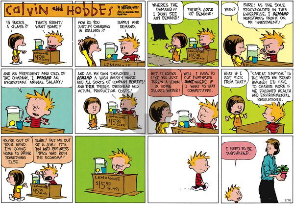 Calvin and Hobbes on Sunday April 4, 1993 Comic Strip