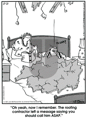 Close to Home on Tuesday March 2, 1999 Comic Strip