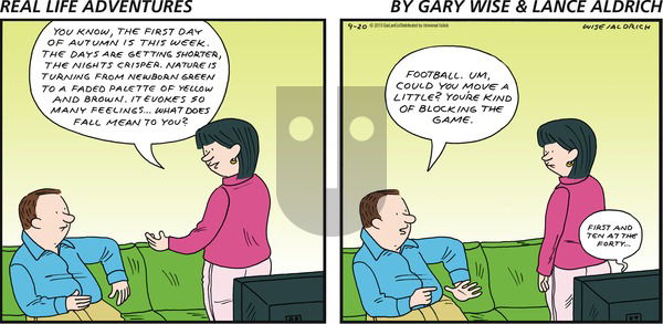 Real Life Adventures on Sunday September 20, 2015 Comic Strip