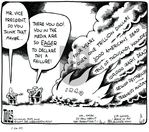 Tom Toles on Friday January 26, 2007 Comic Strip