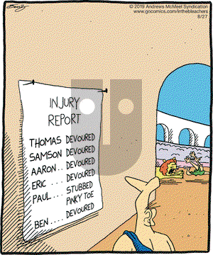 In the Bleachers on Tuesday August 27, 2019 Comic Strip