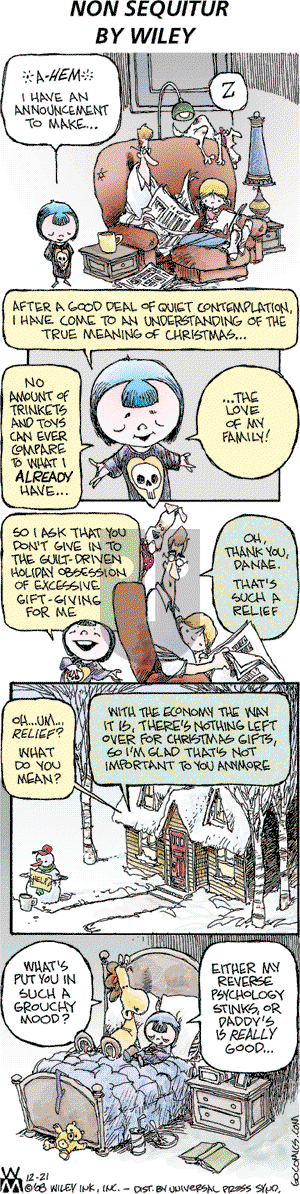 Non Sequitur on Sunday December 21, 2008 Comic Strip