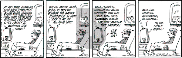 Doonesbury on Thursday August 21, 1975 Comic Strip