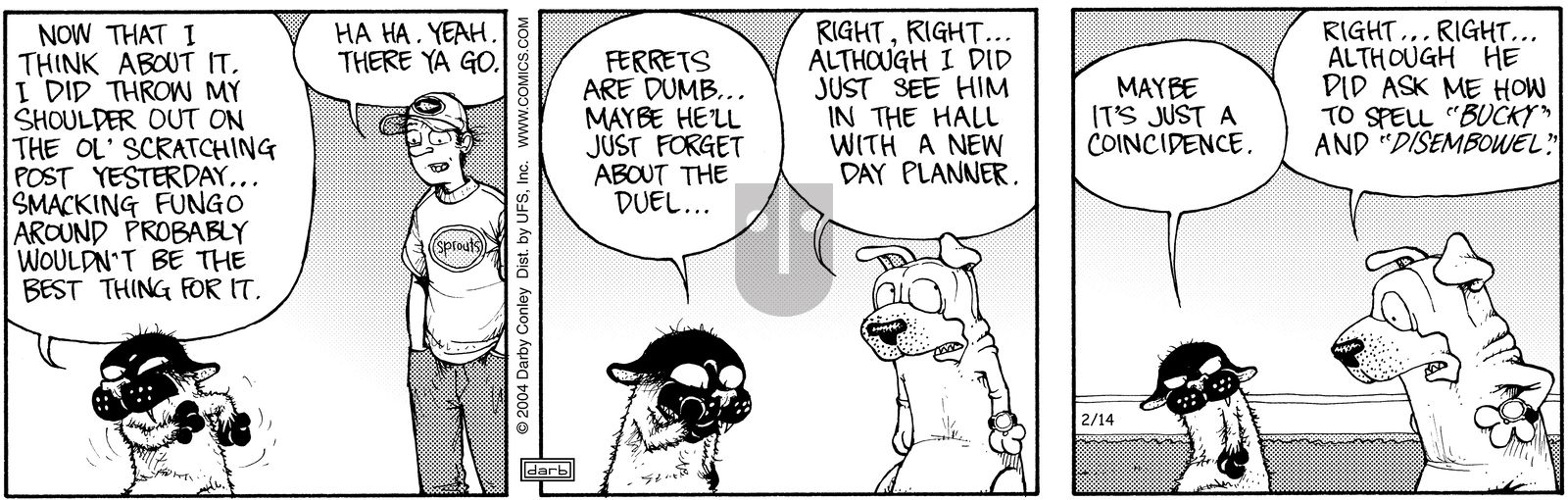 Get Fuzzy - Saturday February 14, 2004 Comic Strip