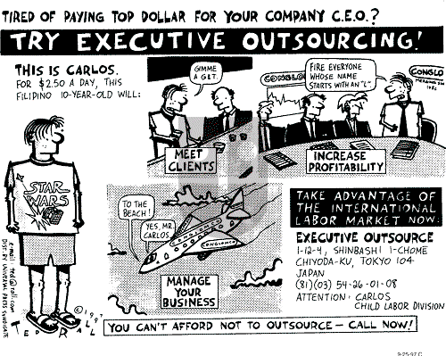 Ted Rall on Monday September 29, 1997 Comic Strip