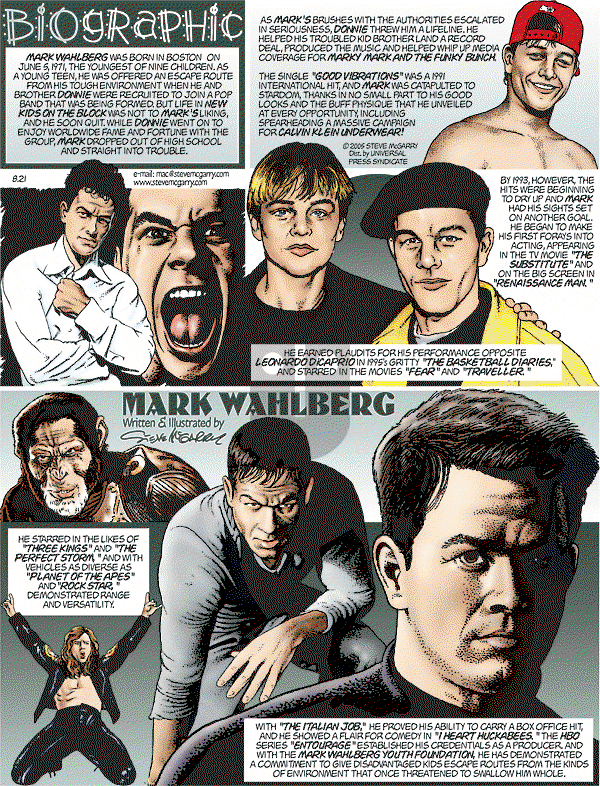 Biographic on Sunday August 21, 2005 Comic Strip