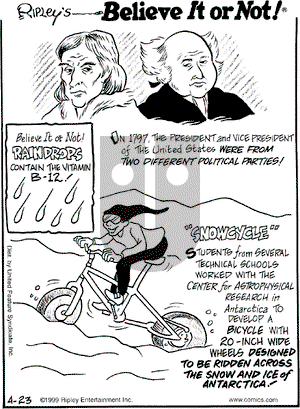 Ripley's Believe It or Not on Friday April 23, 1999 Comic Strip