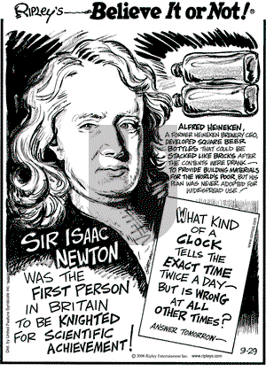 Ripley's Believe It or Not on Friday September 29, 2006 Comic Strip