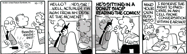 Drabble on Monday October 15, 2001 Comic Strip