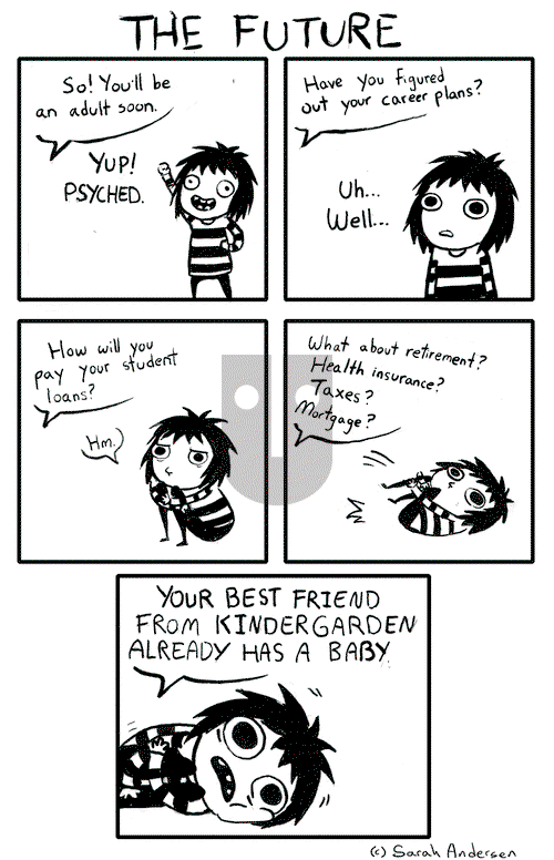 Sarah's Scribbles - Friday January 10, 2014 Comic Strip