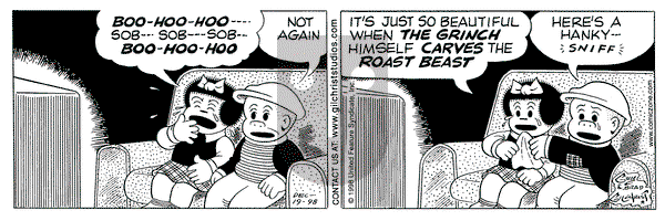 Nancy on Saturday December 19, 1998 Comic Strip