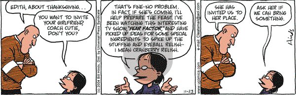 Cleats on Tuesday November 23, 2004 Comic Strip