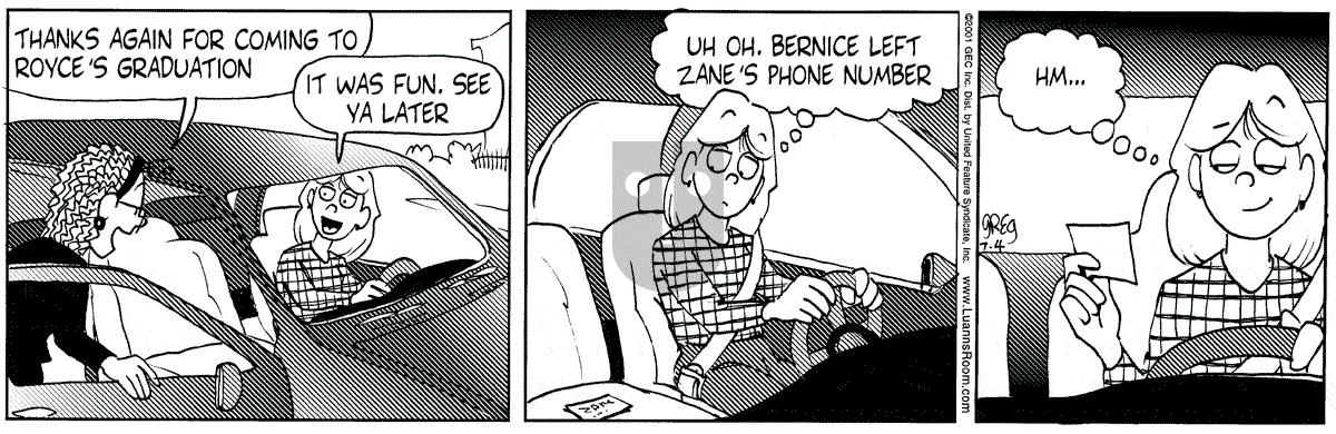 Luann - Wednesday July 4, 2001 Comic Strip