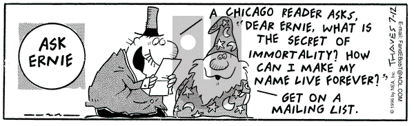 Frank and Ernest on Friday July 12, 1996 Comic Strip