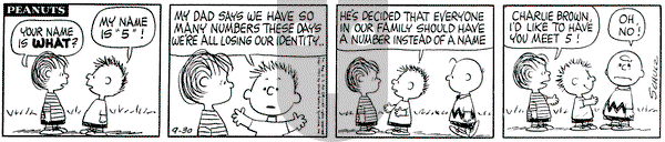Peanuts on Monday September 30, 1963 Comic Strip
