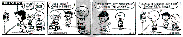 Peanuts on Monday October 6, 1952 Comic Strip