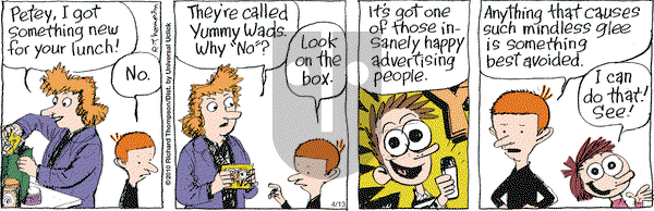 Cul de Sac on Monday April 13, 2015 Comic Strip