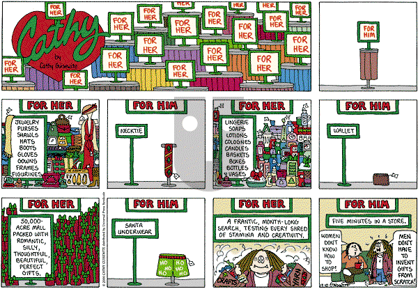 Cathy Classics - Sunday December 10, 2000 Comic Strip