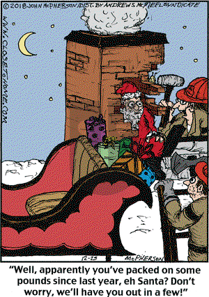 Close to Home on Tuesday December 25, 2018 Comic Strip