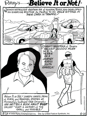 Ripley's Believe It or Not on Monday August 14, 2000 Comic Strip