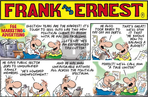 Frank and Ernest on Sunday March 20, 2016 Comic Strip