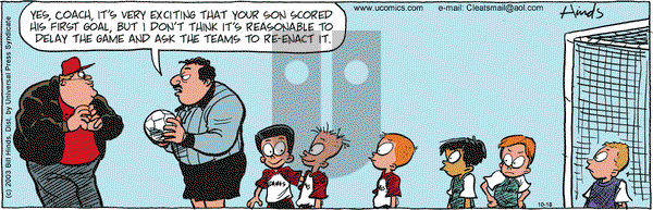 Cleats on Saturday October 18, 2003 Comic Strip