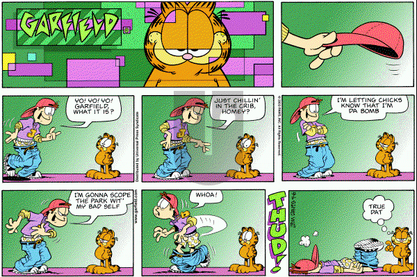 Garfield - Sunday April 6, 2003 Comic Strip