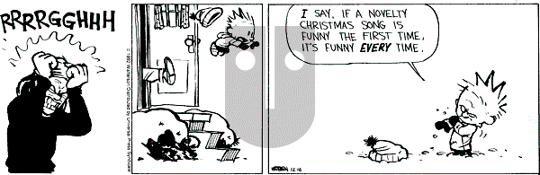 Calvin and Hobbes - Wednesday December 16, 1992 Comic Strip