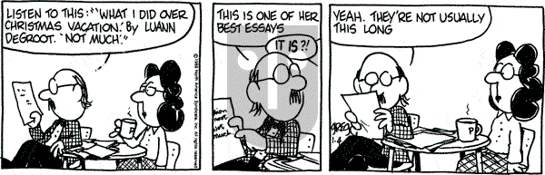 Luann on Monday January 4, 1988 Comic Strip