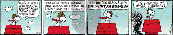Peanuts - Wednesday December 23, 2015 Comic Strip