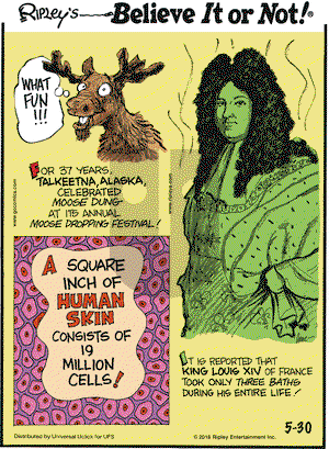 Ripley's Believe It or Not on Monday May 30, 2016 Comic Strip