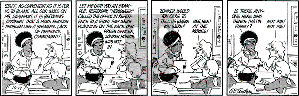 Doonesbury on Tuesday October 19, 1976 Comic Strip