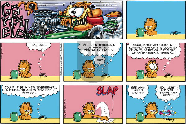 Garfield on Sunday October 14, 2001 Comic Strip