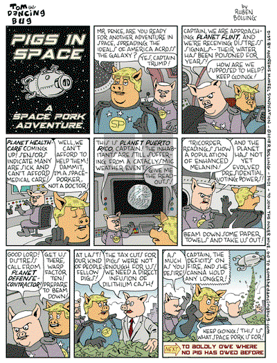 Tom the Dancing Bug on Monday August 13, 2018 Comic Strip