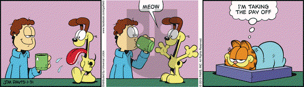 Garfield on Thursday January 31, 2013 Comic Strip