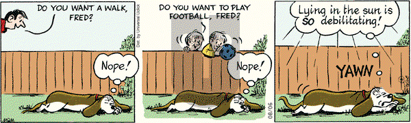 Fred Basset on Monday August 6, 2012 Comic Strip