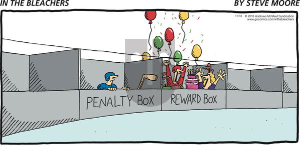 In the Bleachers on Sunday November 18, 2018 Comic Strip