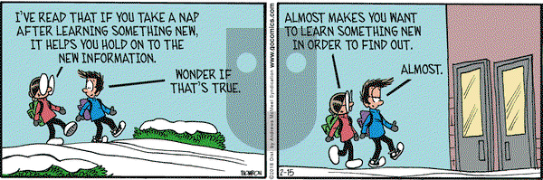 Grand Avenue on Thursday February 15, 2018 Comic Strip