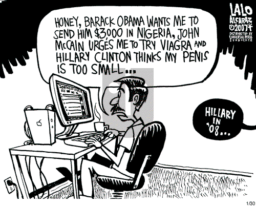 Lalo Alcaraz on Tuesday January 30, 2007 Comic Strip