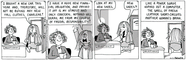 Cathy Classics on Tuesday October 3, 1995 Comic Strip