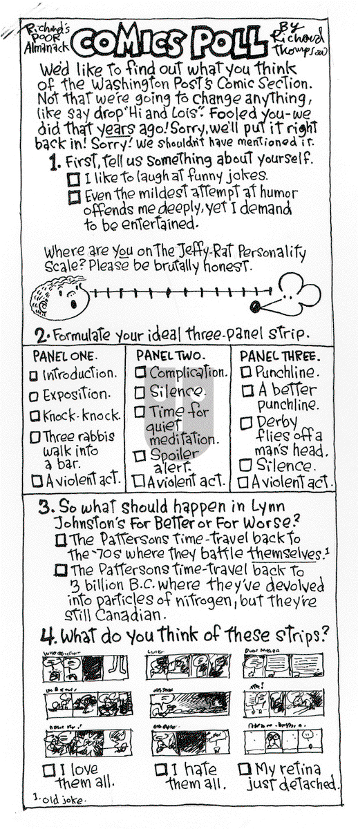 Richard's Poor Almanac on Wednesday May 6, 2015 Comic Strip