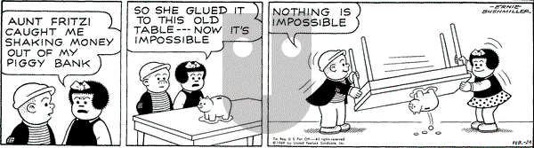 Nancy on Monday February 24, 1969 Comic Strip