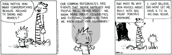 Calvin and Hobbes on Friday December 1, 1995 Comic Strip