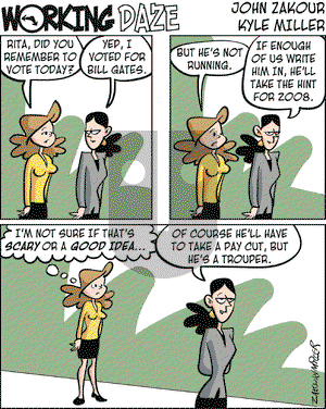 Working Daze on Tuesday November 7, 2006 Comic Strip