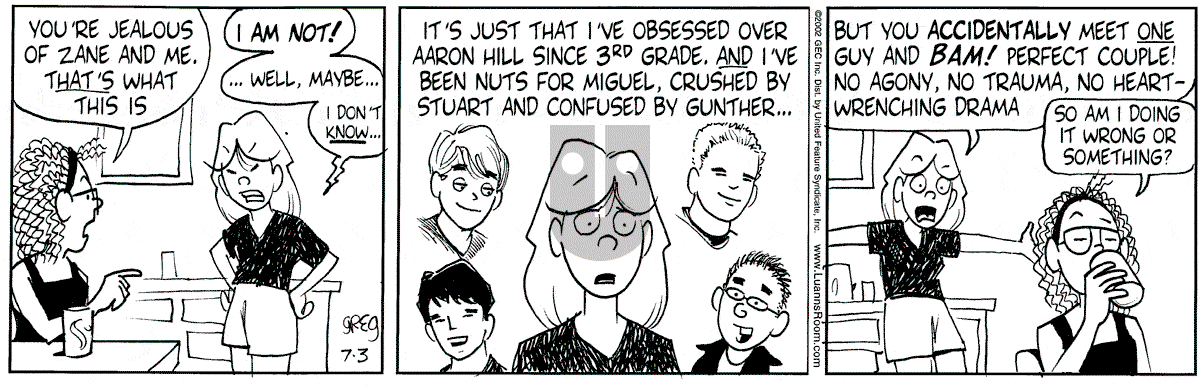 Luann - Wednesday July 3, 2002 Comic Strip