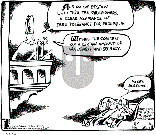 Tom Toles on Tuesday November 12, 2002 Comic Strip