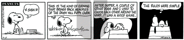 Peanuts on Wednesday July 5, 1972 Comic Strip