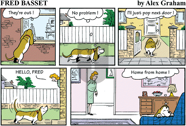 Fred Basset on Sunday October 2, 2005 Comic Strip