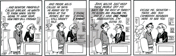 Doonesbury on Friday November 23, 1973 Comic Strip