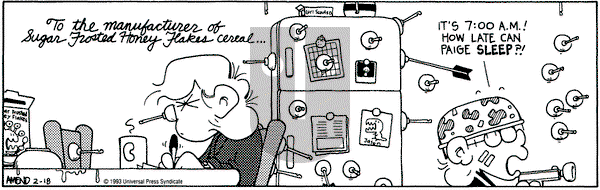 FoxTrot on Thursday February 18, 1993 Comic Strip